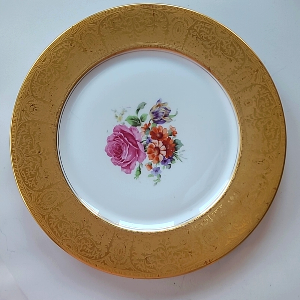 Vintage gold trimmed plate